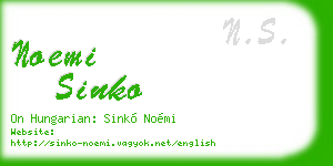 noemi sinko business card