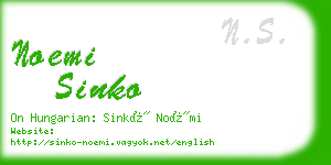 noemi sinko business card